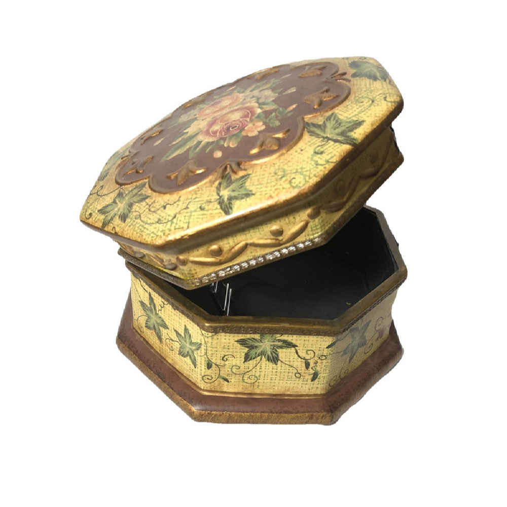 Price and Buy Porcelain Jewelry Box Handcrafted With Cream Vintage Style - Image 4