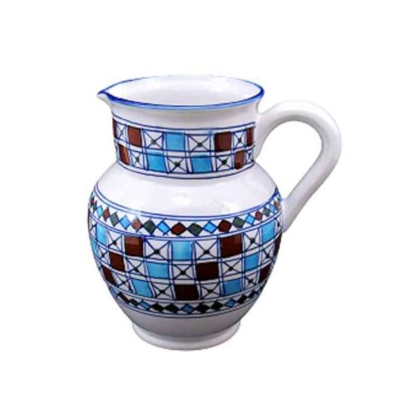 Price and Buy Porcelain Pitcher Checkered Design Morvarid_68fc785d045b6.jpeg Price and Buy Porcelain Pitcher Checkered Design Morvarid