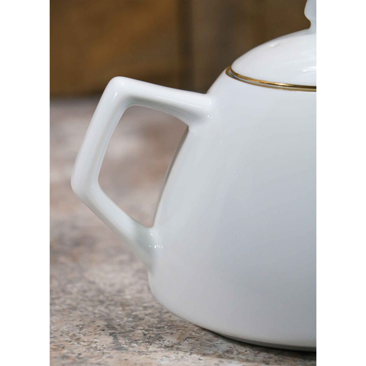 Price and Buy Porcelain Serving Teapot Golden Line Design Royal - Image 3