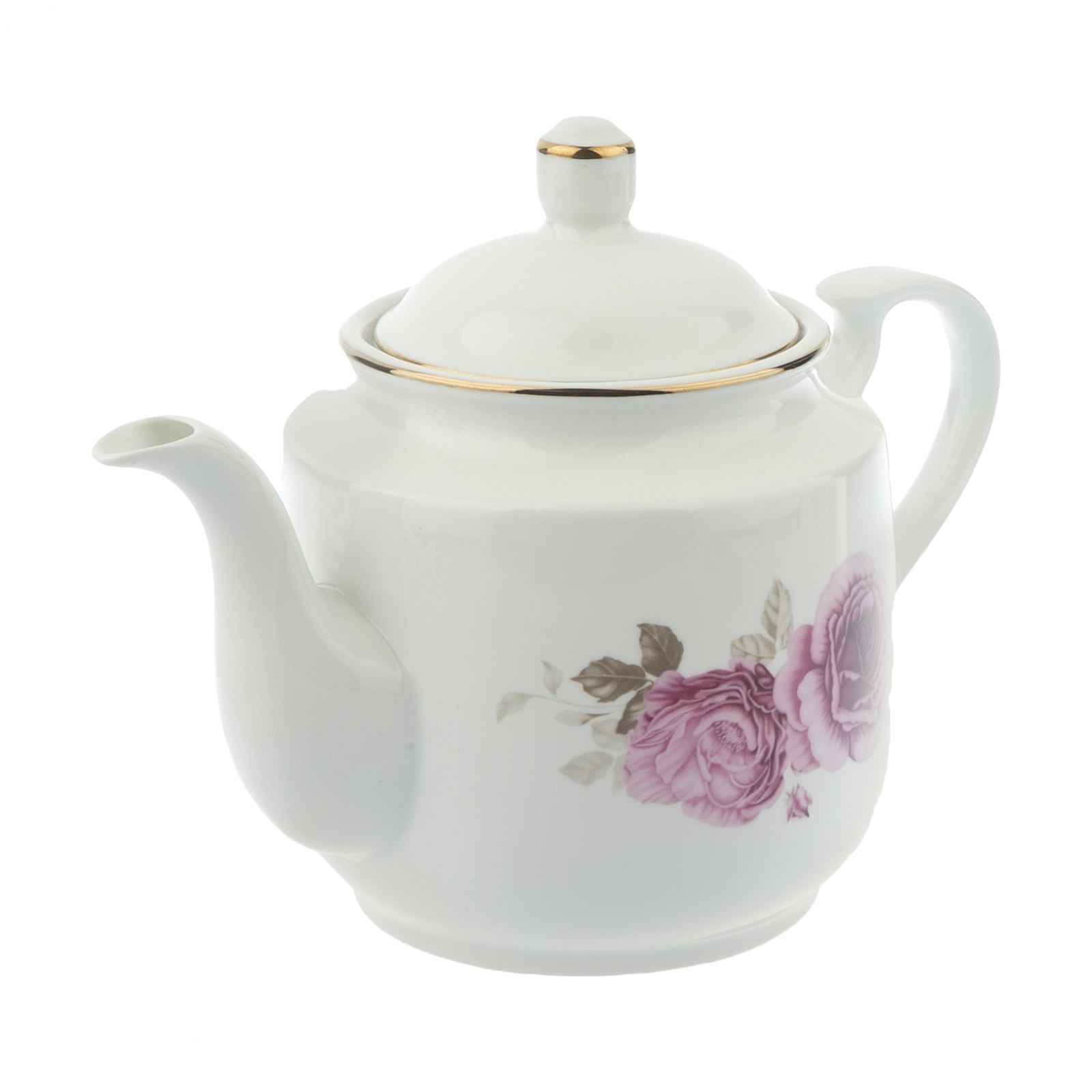 Price and Buy Porcelain Serving Teapot in White with Floral Design Katayoun - Image 3