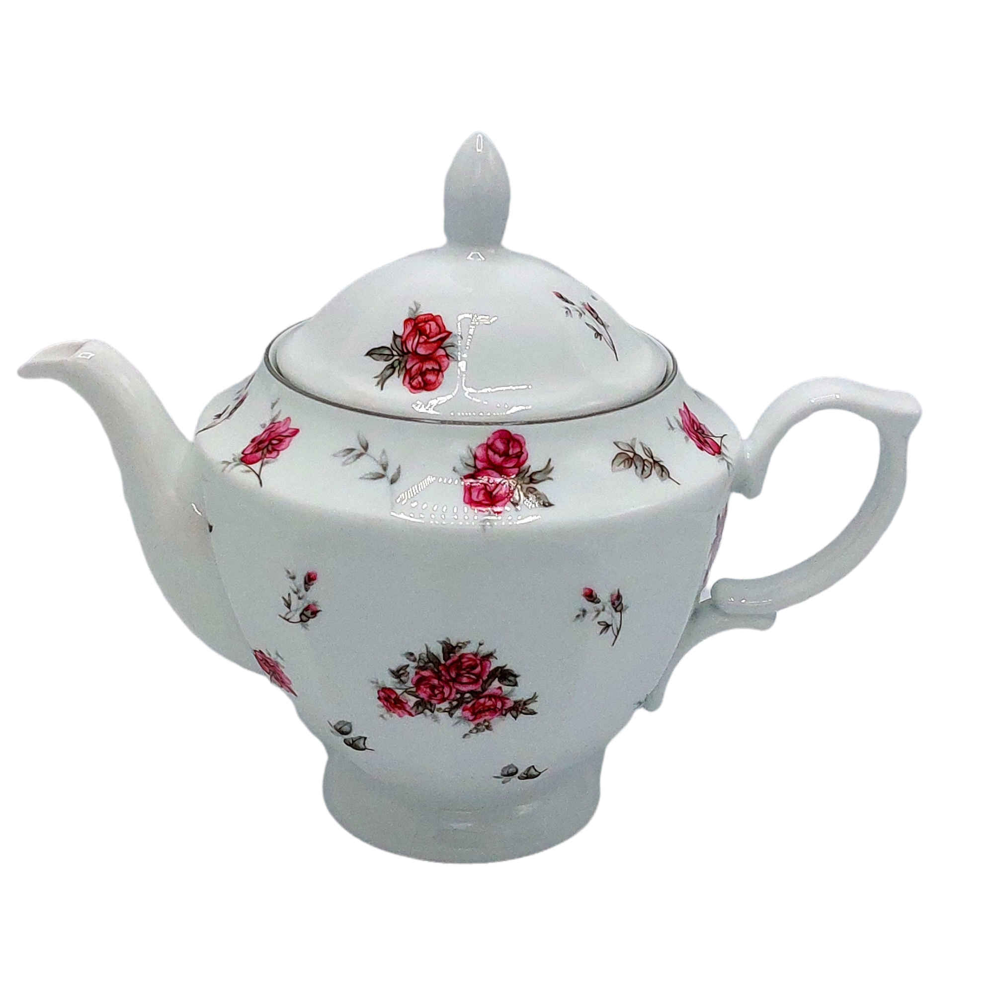 Price and Buy Porcelain Serving Teapot in White with Floral Motif Aran