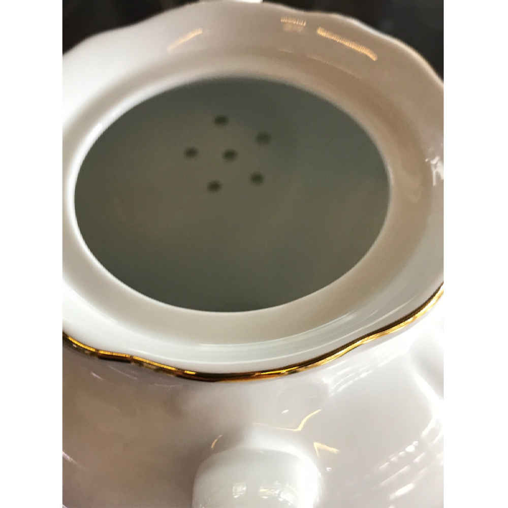 Price and Buy Porcelain Serving Teapot in White with Floral Motif Rosaline - Image 3