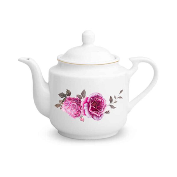 Price and Buy Porcelain Serving Teapot in White with Floral Motif Roseflower_68fdee9de4540.jpeg Price and Buy Porcelain Serving Teapot in White with Floral Motif Roseflower