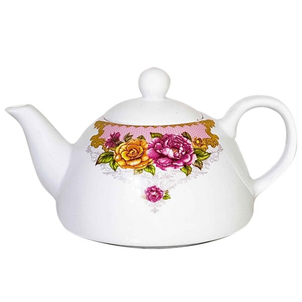 Price and Buy Porcelain Serving Teapot in White with Floral Motif Rosita_68fdeea6812db.jpeg Price and Buy Porcelain Serving Teapot in White with Floral Motif Rosita