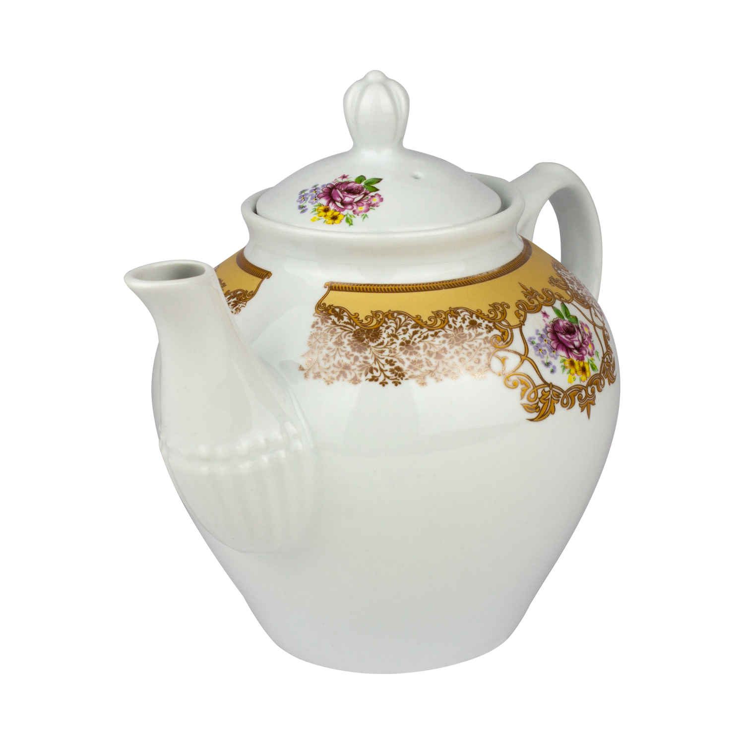 Price and Buy Porcelain Serving Teapot in White with Flower Design Barana - Image 4