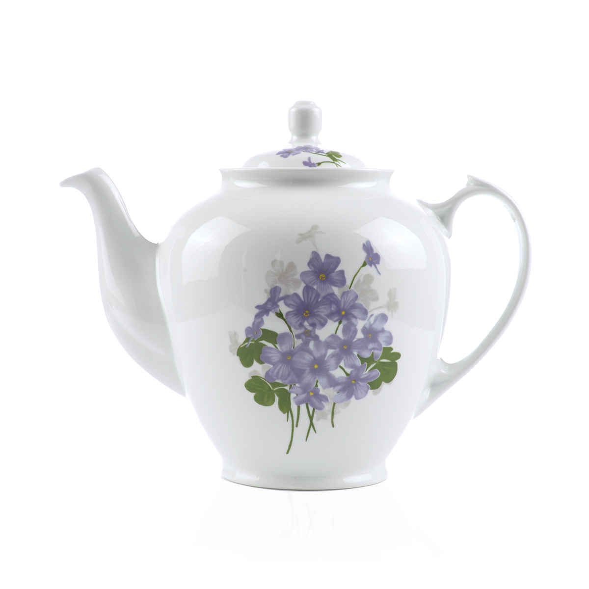 Price and Buy Porcelain Serving Teapot in White with Flower Design Yas