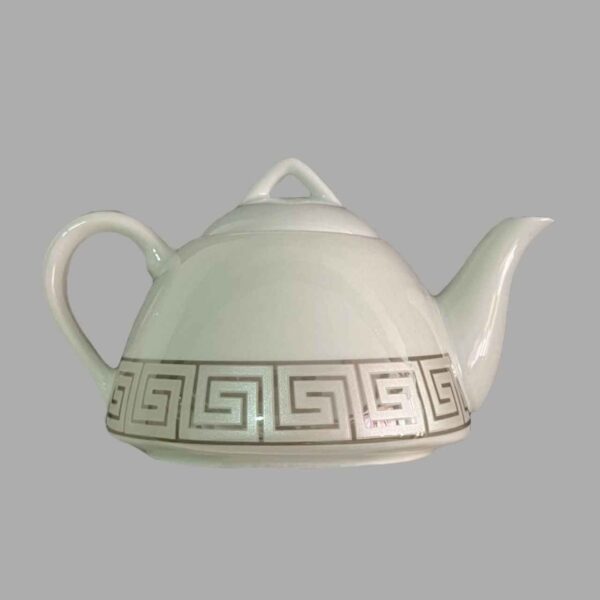 Price and Buy Porcelain Serving Teapot Silver Greek Key Design No1_68fe4a491272e.jpeg Price and Buy Porcelain Serving Teapot Silver Greek Key Design No1