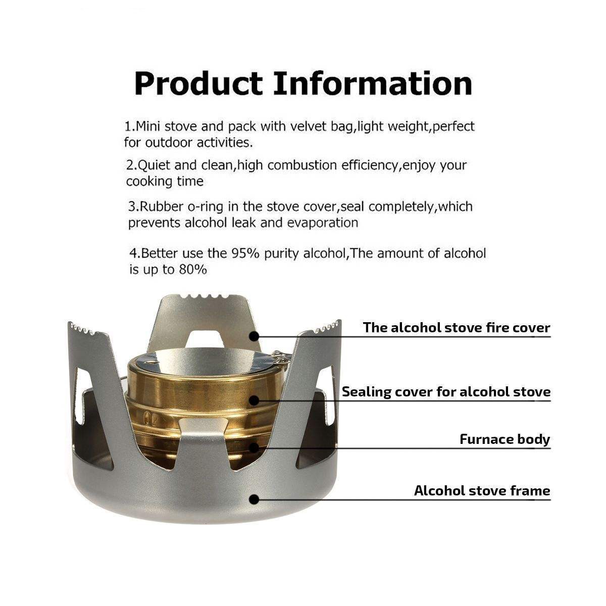Price and Buy Portable Alcohol Camping Stove HLH – Lightweight and Reliable - Image 5