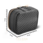 Price and Buy Portable Leather Jewelry Box with Compartments for Rings & Bracelets in Black - Image 3