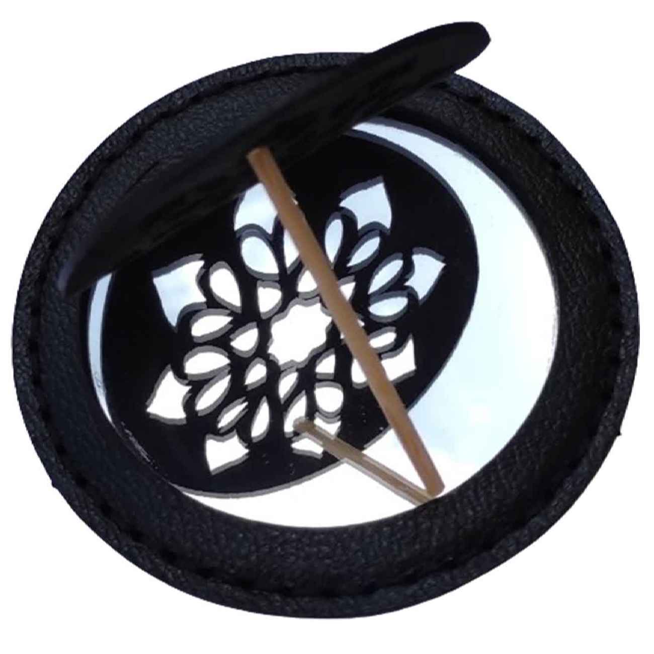 Price and Buy Portable Pocket Mirror with Persian Inspired Leather Design - Image 4