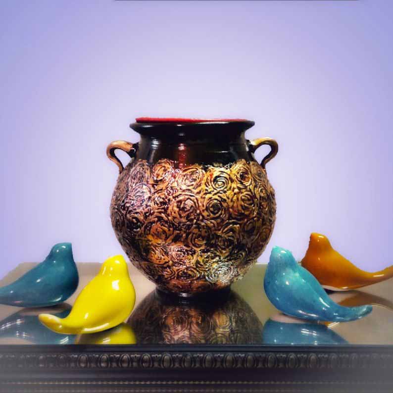 Price and Buy Pottery Canister Jar – Handcrafted Model Atashkar - Image 4