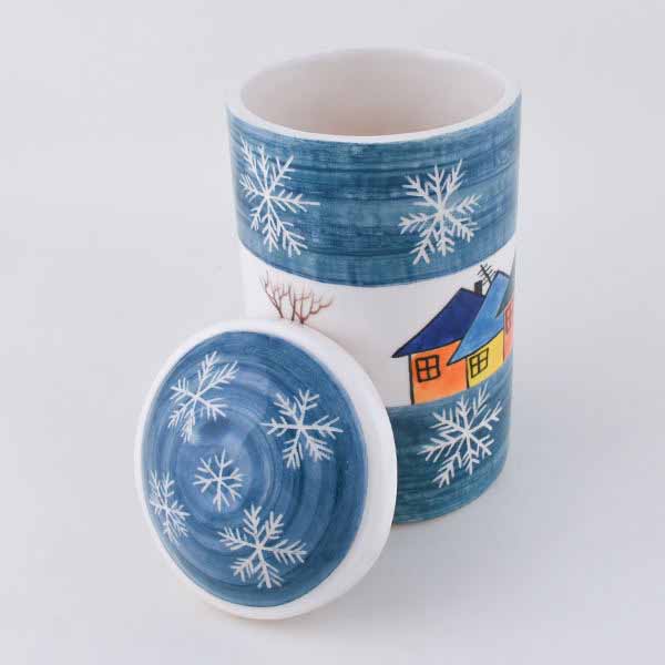 Price and Buy Pottery Canister Jar – Handcrafted Model Winter - Image 3