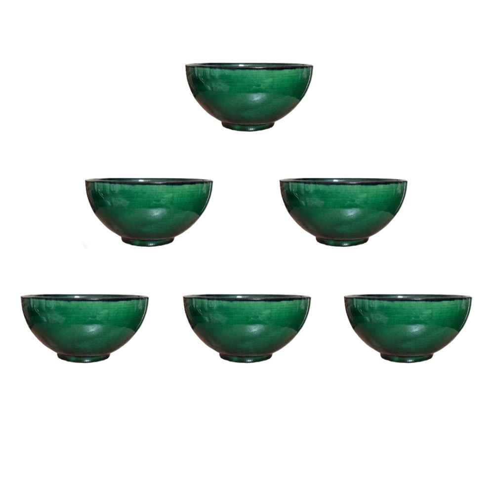Price and Buy Pottery Dizi Bowl – For Abgoosht, Yogurt, Soup & Noodles | Green (Set of 6)