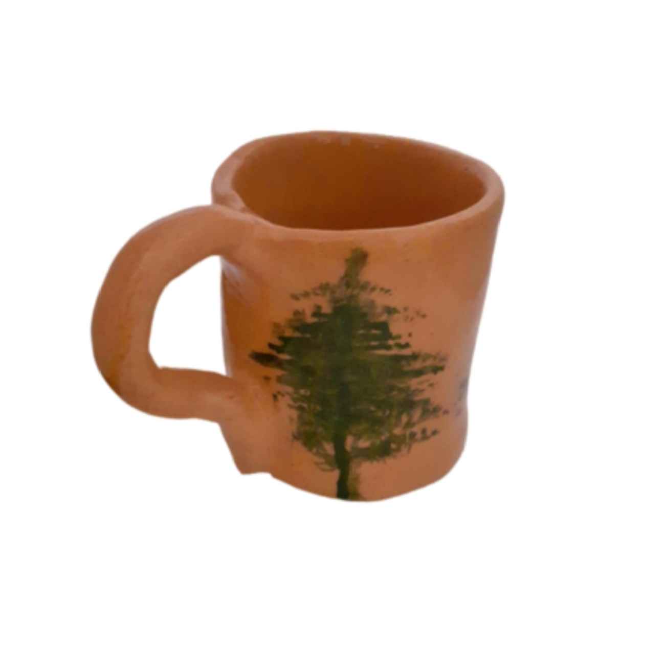 Price and Buy Pottery Mug – Handcrafted Ideal for Tea & Coffee with Pine Tree Design - Image 5