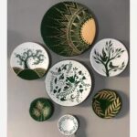 Price and Buy Pottery Wall Plates with Sun, Tree, and Bird Design — Set of 7