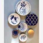Price and Buy Pottery Wall Plates with Wan Yakad and Bird Design — Set of 7