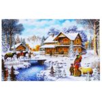 Price and Buy Premium 1000-Piece Jigsaw Puzzle, Winter Village Scene