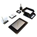 Price and Buy Premium Leather Office Desk Organizer Accessories for Workspace (6 piece) - Image 3