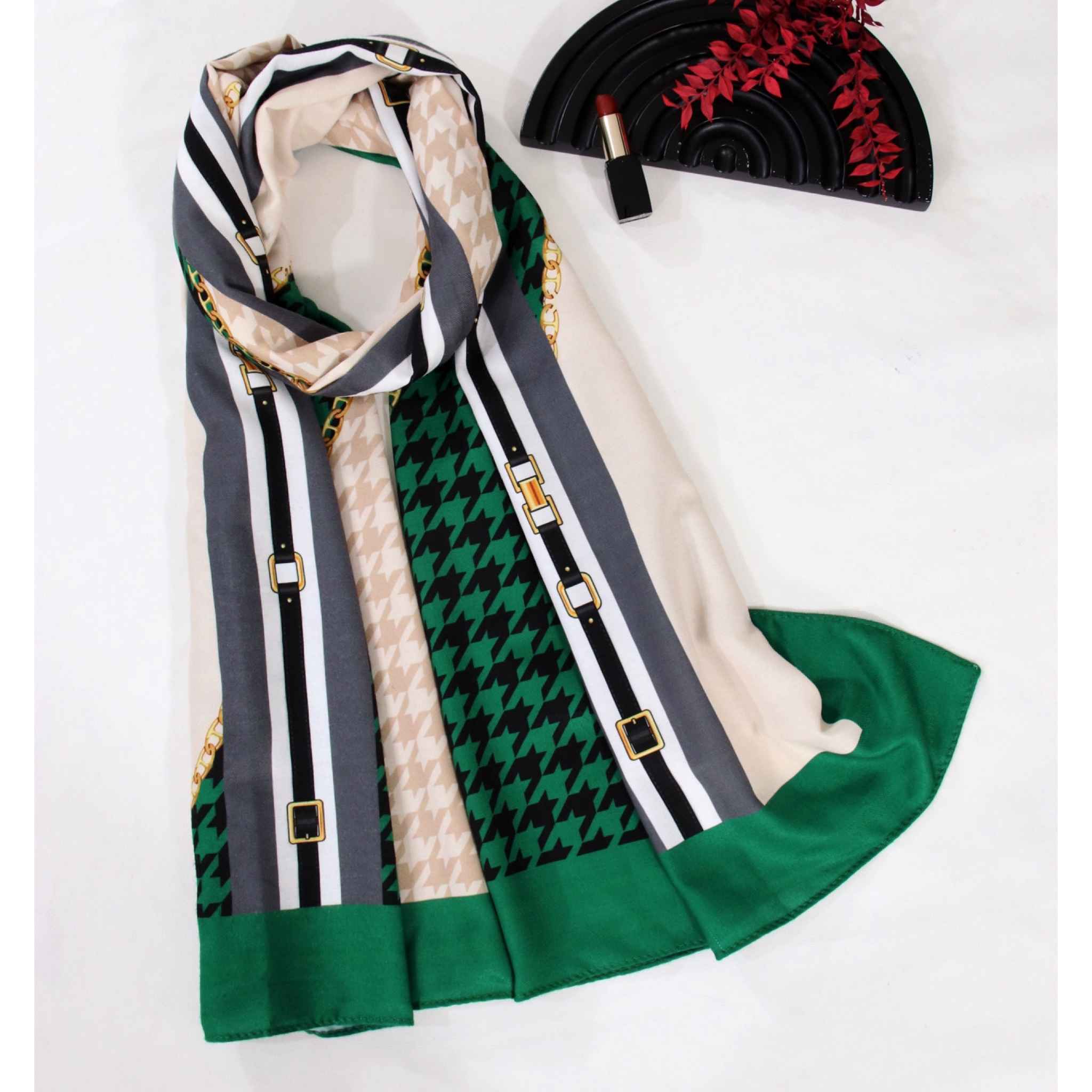 Price and Buy Printed Shawl for Women Artistic & Lightweight Houndstooth - Image 5