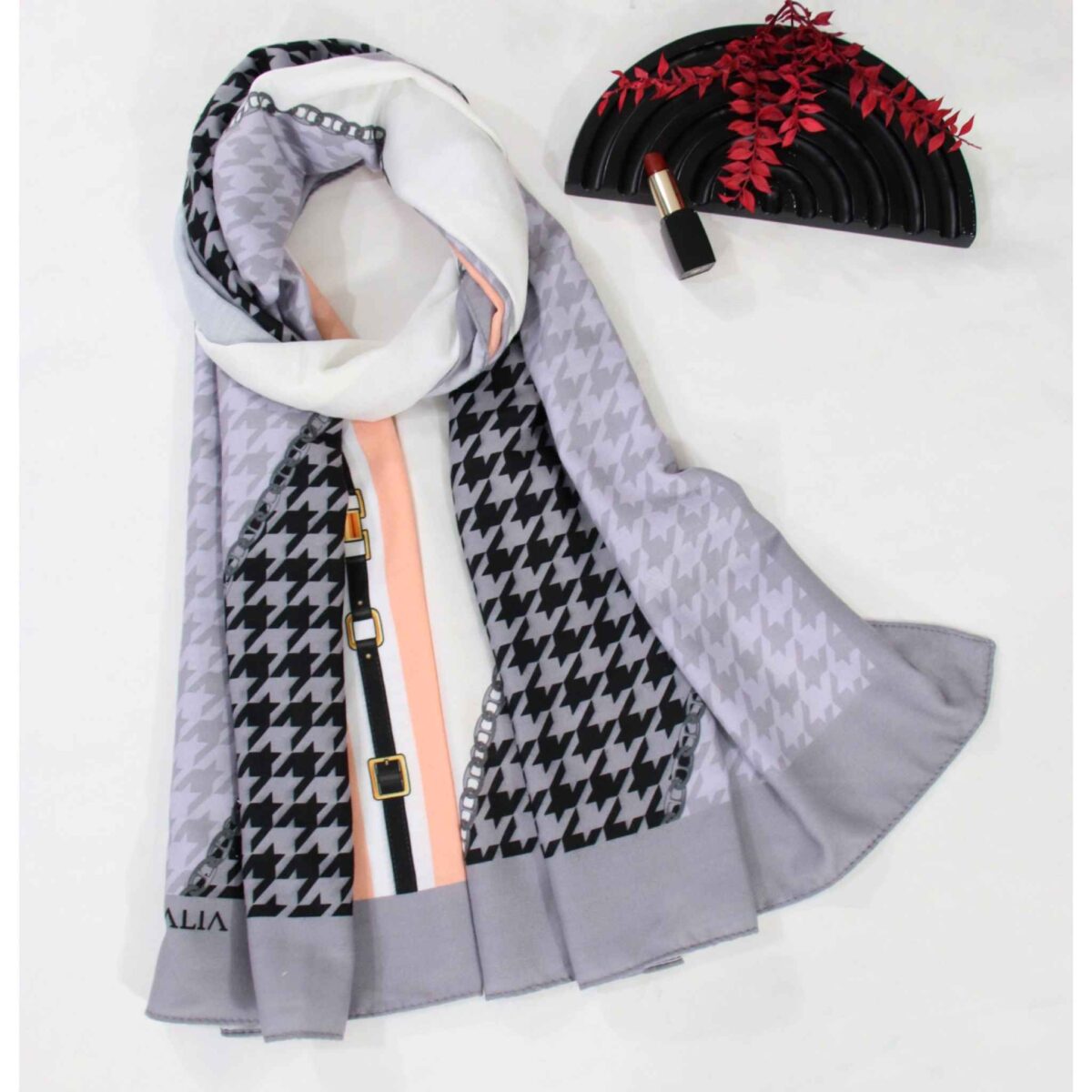 Price and Buy Printed Shawl for Women Artistic & Lightweight Houndstooth - Image 6