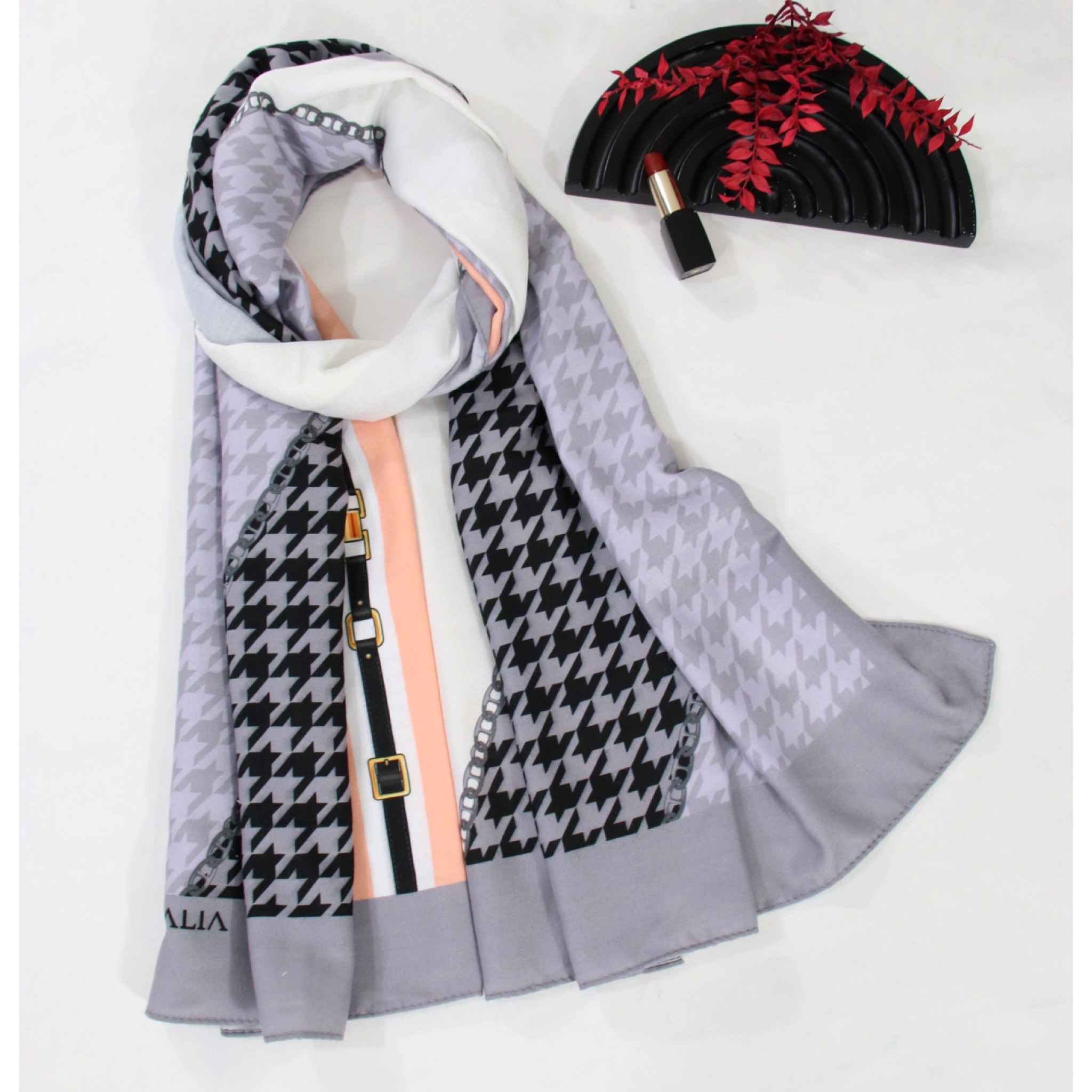 Price and Buy Printed Shawl for Women Artistic & Lightweight Houndstooth - Image 6