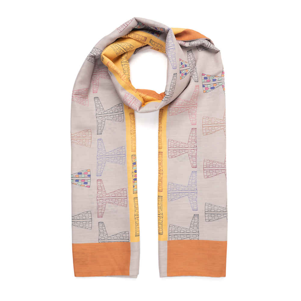 Price and Buy Printed Shawl for Women Double Sided Artistic Gray