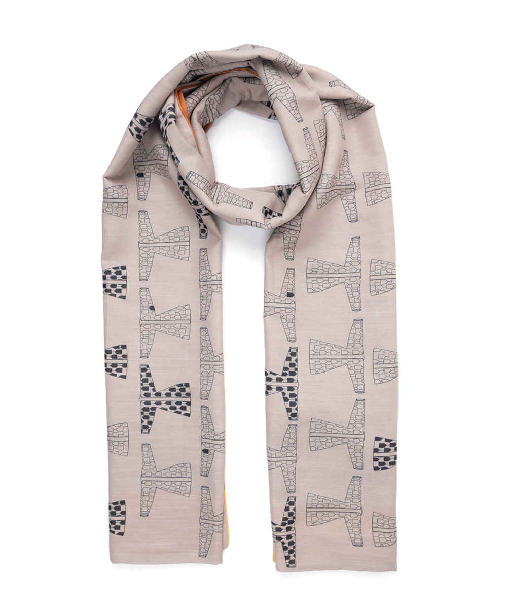 Price and Buy Printed Shawl for Women Double Sided Artistic Gray - Image 7