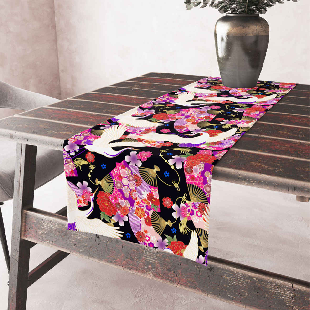 Price and Buy Printed Table Runner with Velvet Floral