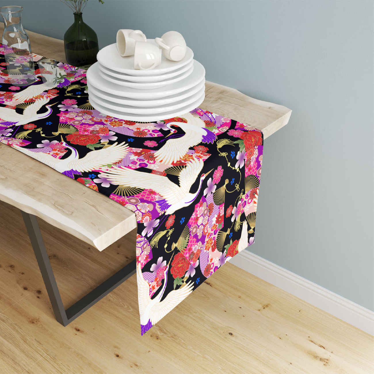 Price and Buy Printed Table Runner with Velvet Floral - Image 6