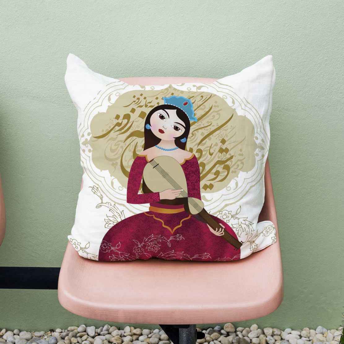 Price and Buy Printed Velvet Cushion Cover – Girl Design (Set of 2) - Image 3