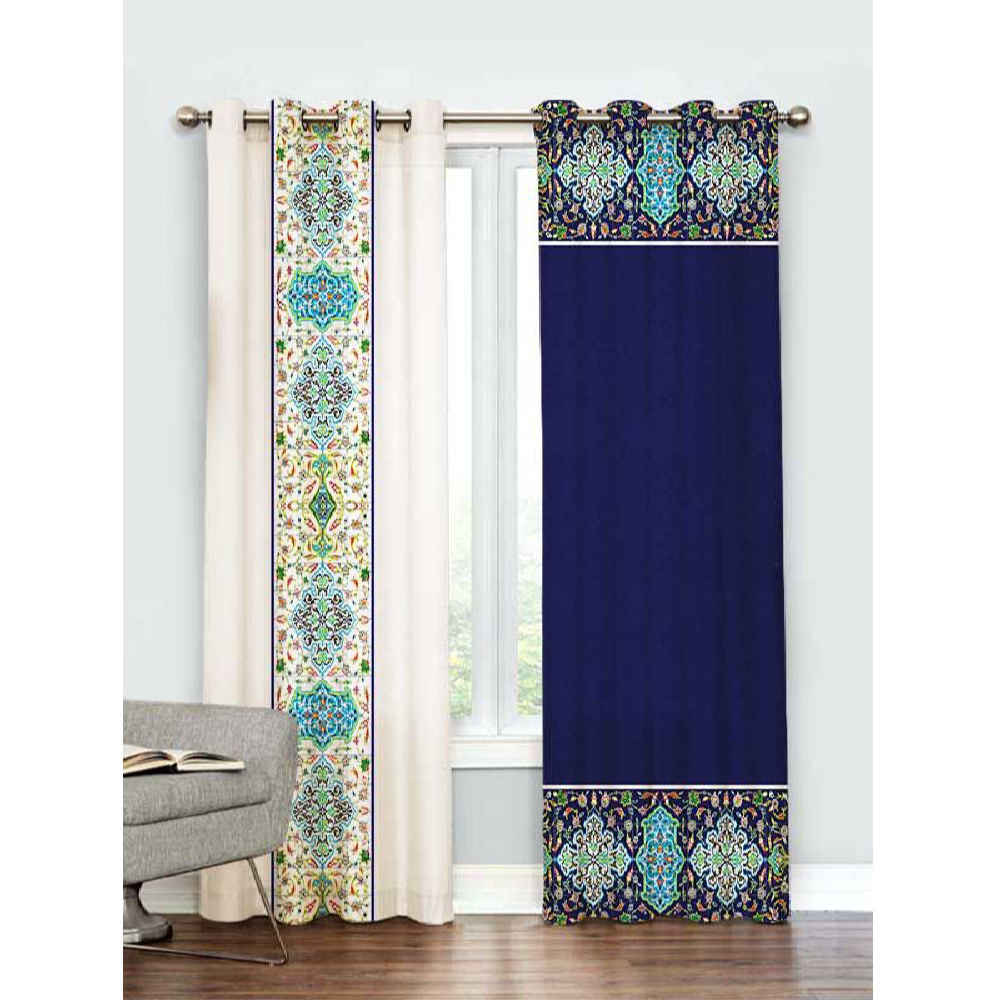 Price and Buy Printed Velvet Eyelet Curtain – Afsoon
