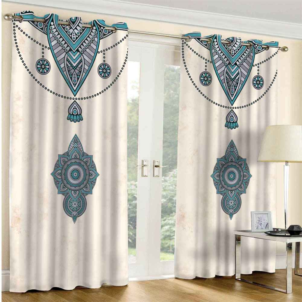 Price and Buy Printed Velvet Eyelet Curtain – Floral Faranak
