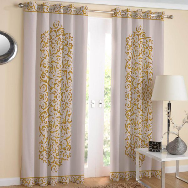 Price and Buy Printed Velvet Eyelet Curtain – Golden Design_68fa0cc10b799.jpeg Price and Buy Printed Velvet Eyelet Curtain – Golden Design