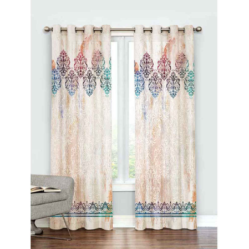 Price and Buy Printed Velvet Eyelet Curtain – Hasti