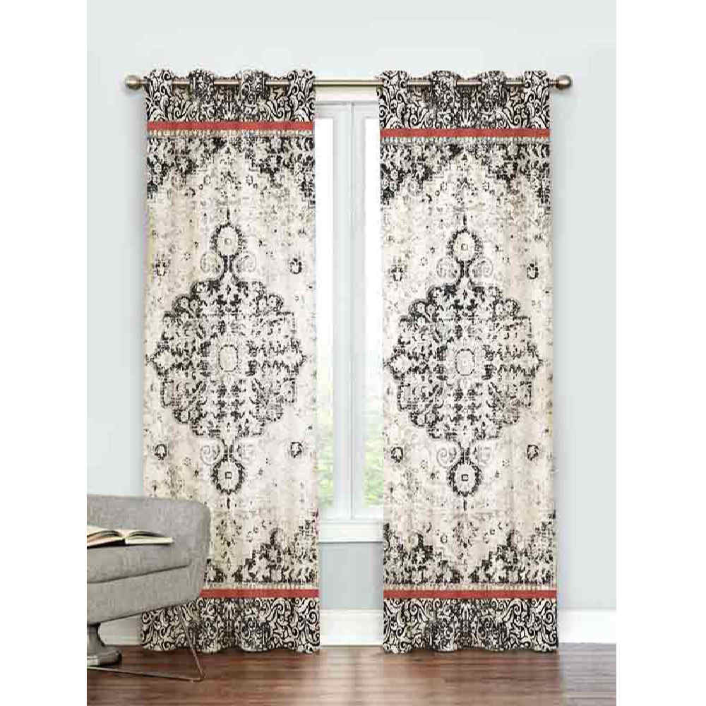 Price and Buy Printed Velvet Eyelet Curtain – Patina