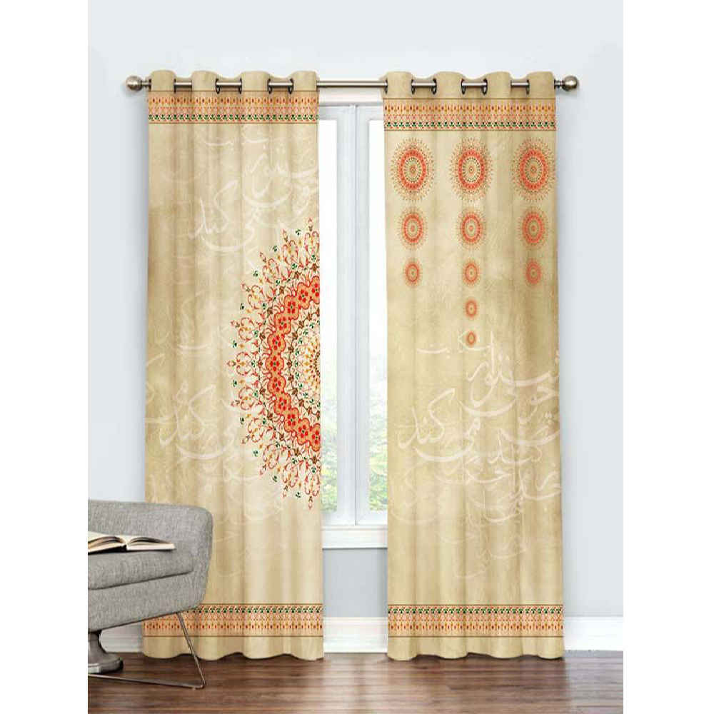 Price and Buy Printed Velvet Persian Eyelet Curtain – Calligraphy Patterned