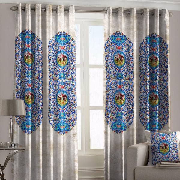 Price and Buy Printed Velvet Persian Eyelet Curtain – Horse