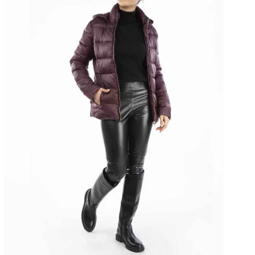 Price and Buy Puffer Jacket for Women Long Sleeve Zipper with Hood Fateh - Image 3