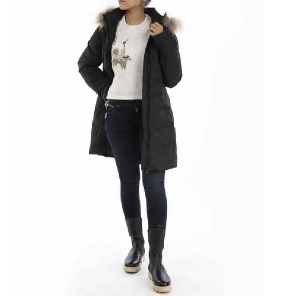 Price and Buy Puffer Jacket for Women Long Sleeve Zipper with Hood Foad - Image 3