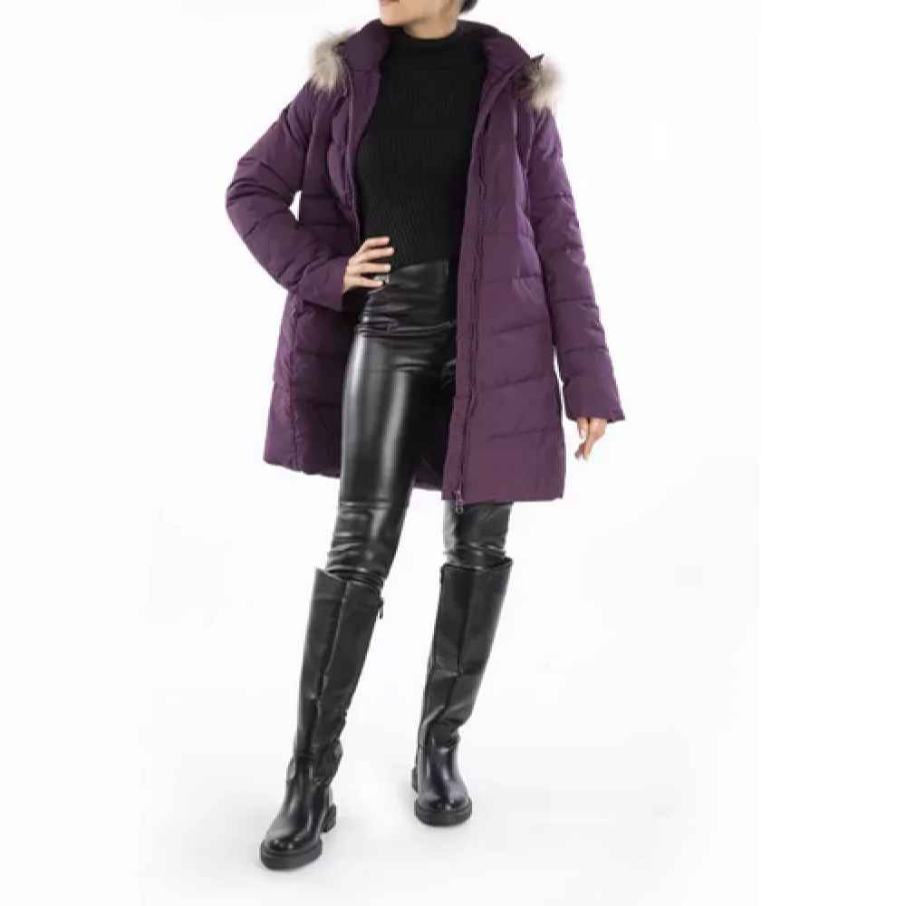 Price and Buy Puffer Jacket for Women Long Sleeve Zipper with Hood Foad - Image 7