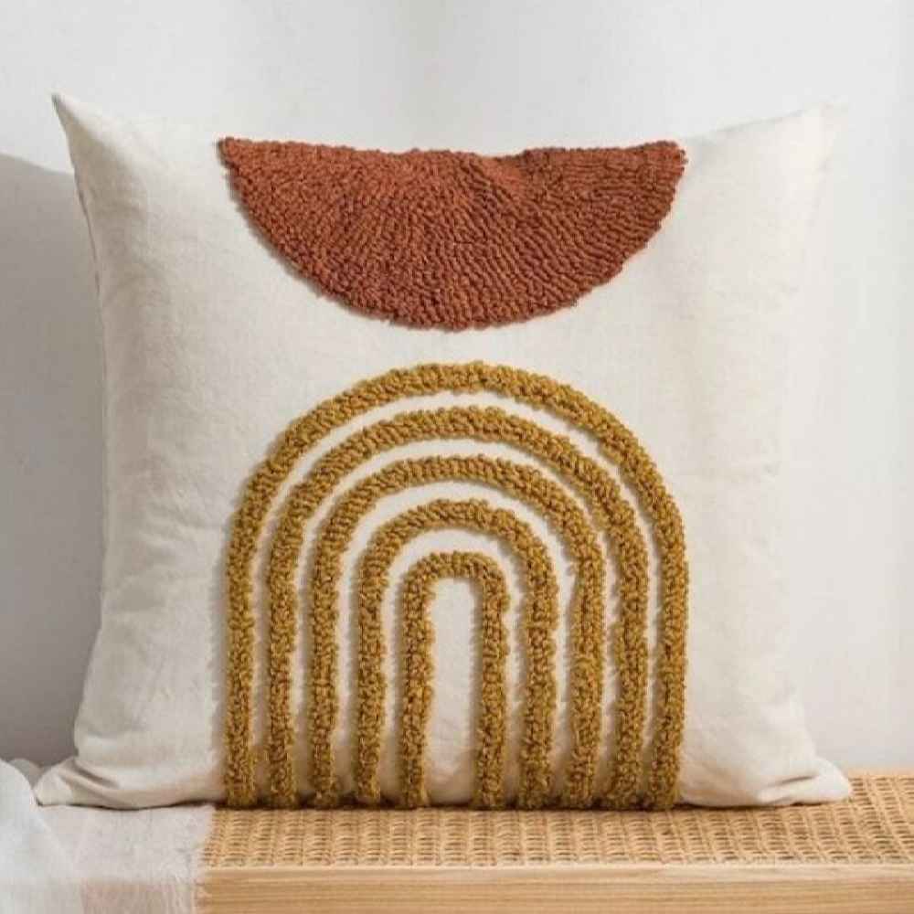 Price and Buy Punch Needle Cushion Cover – Embroidered Abstract Pattern Nila