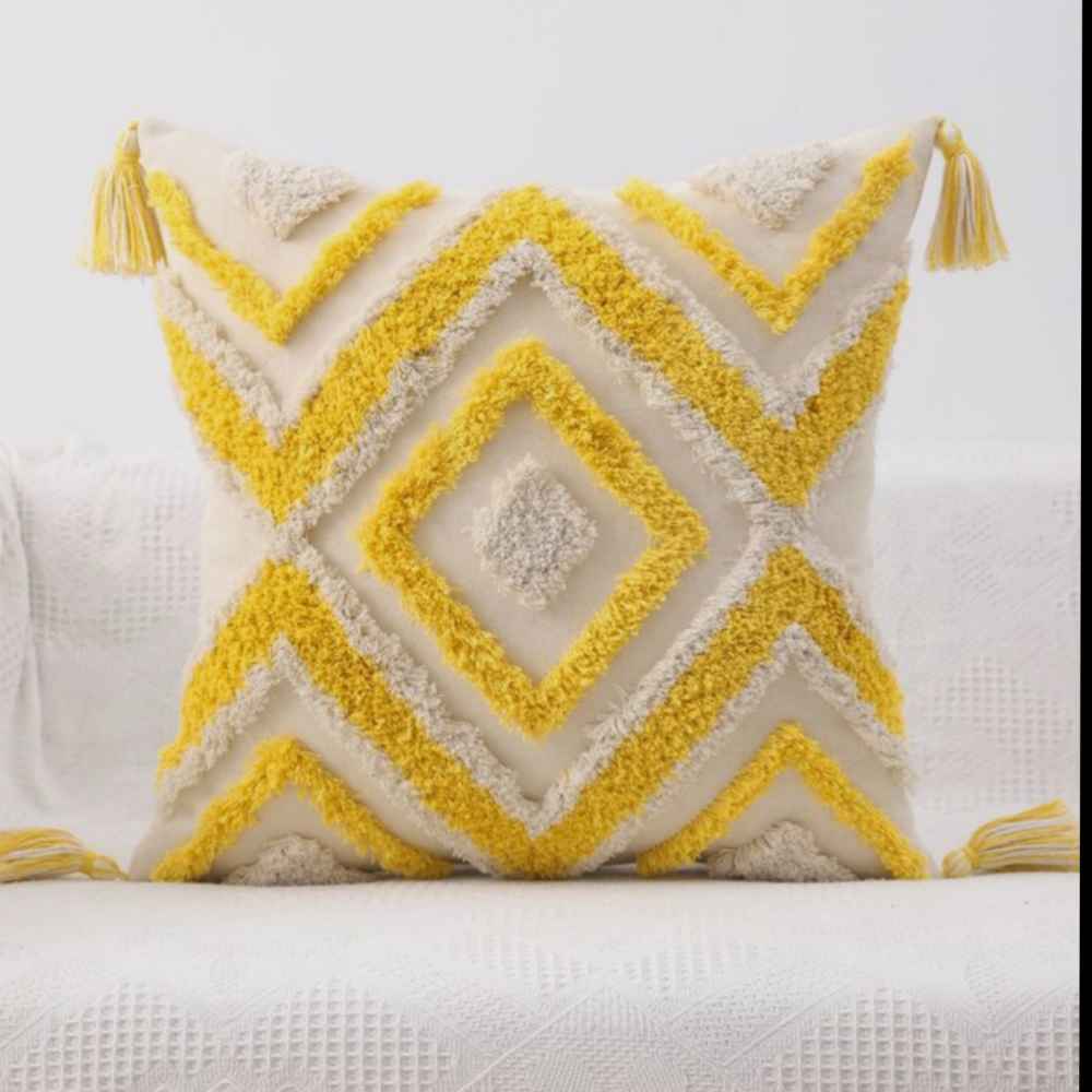 Price and Buy Punch Needle Cushion Cover – Embroidered Geometric Pattern Hamon - Image 7
