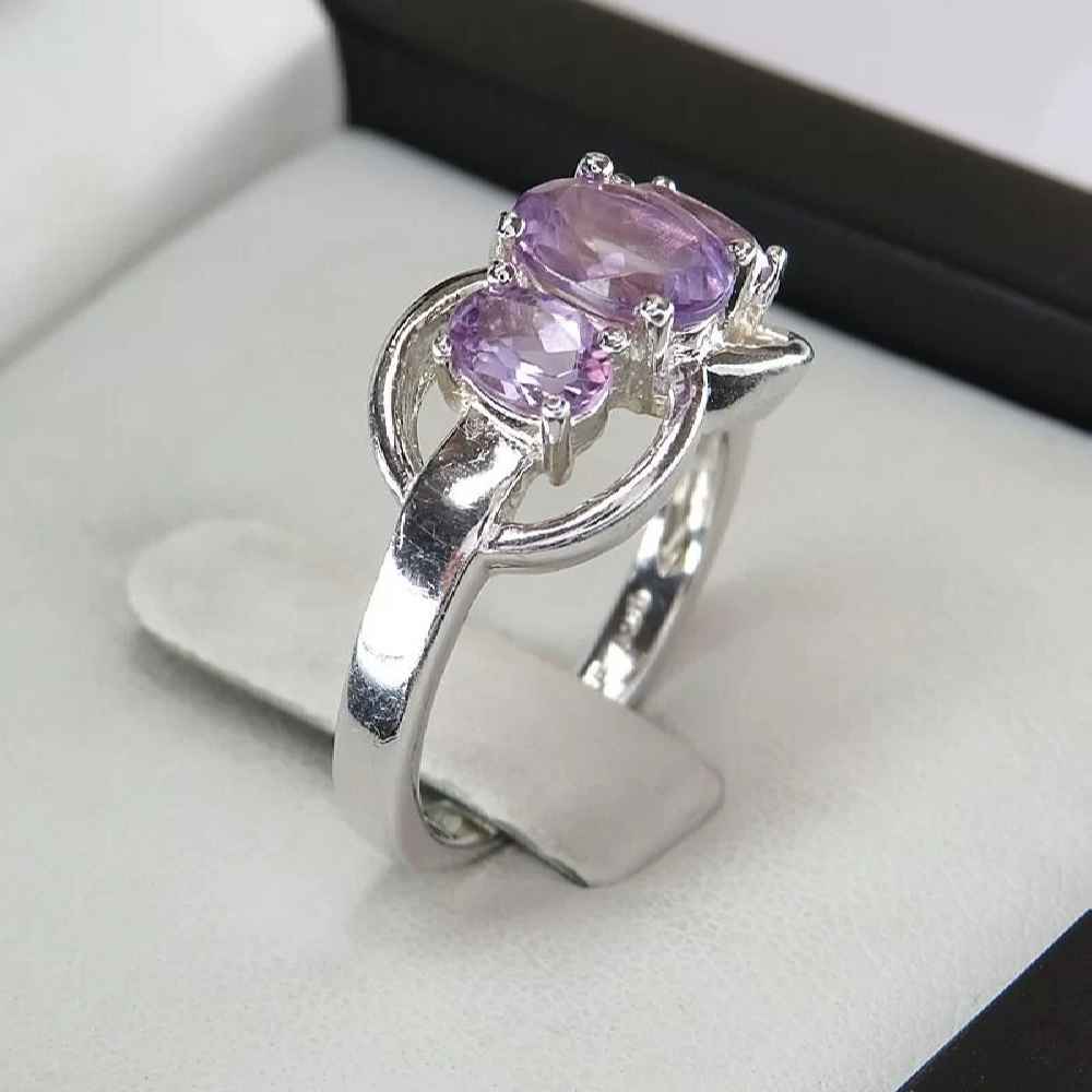 Price and Buy Purple Amethyst Silver Ring For Women Banafshe