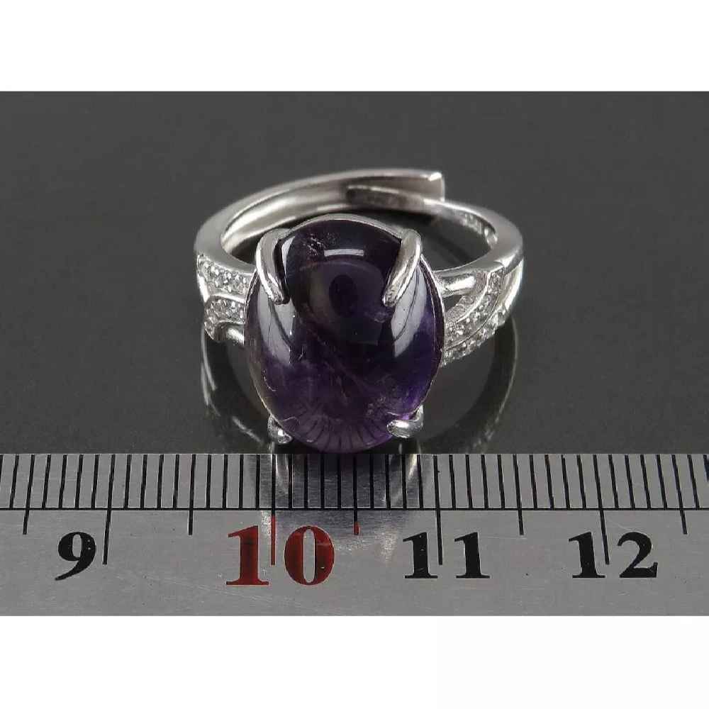 Price and Buy Purple Amethyst Silver Ring For Women Daam - Image 4