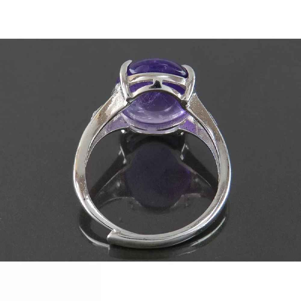 Price and Buy Purple Amethyst Silver Ring For Women Damle - Image 4