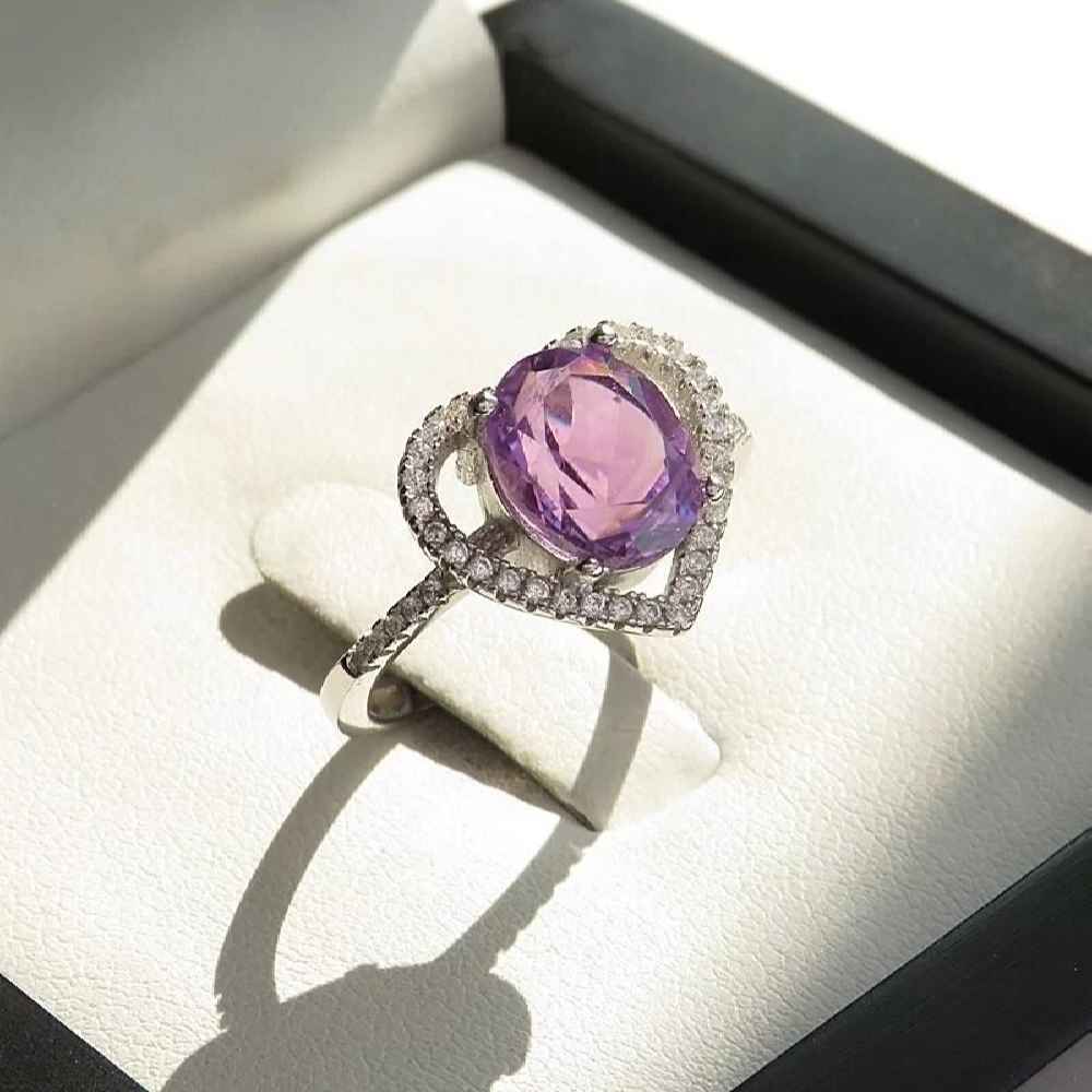 Price and Buy Purple Amethyst Silver Ring For Women Delbar