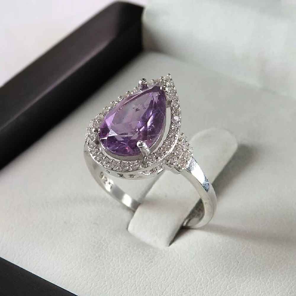 Price and Buy Purple Amethyst Silver Ring For Women Fakher