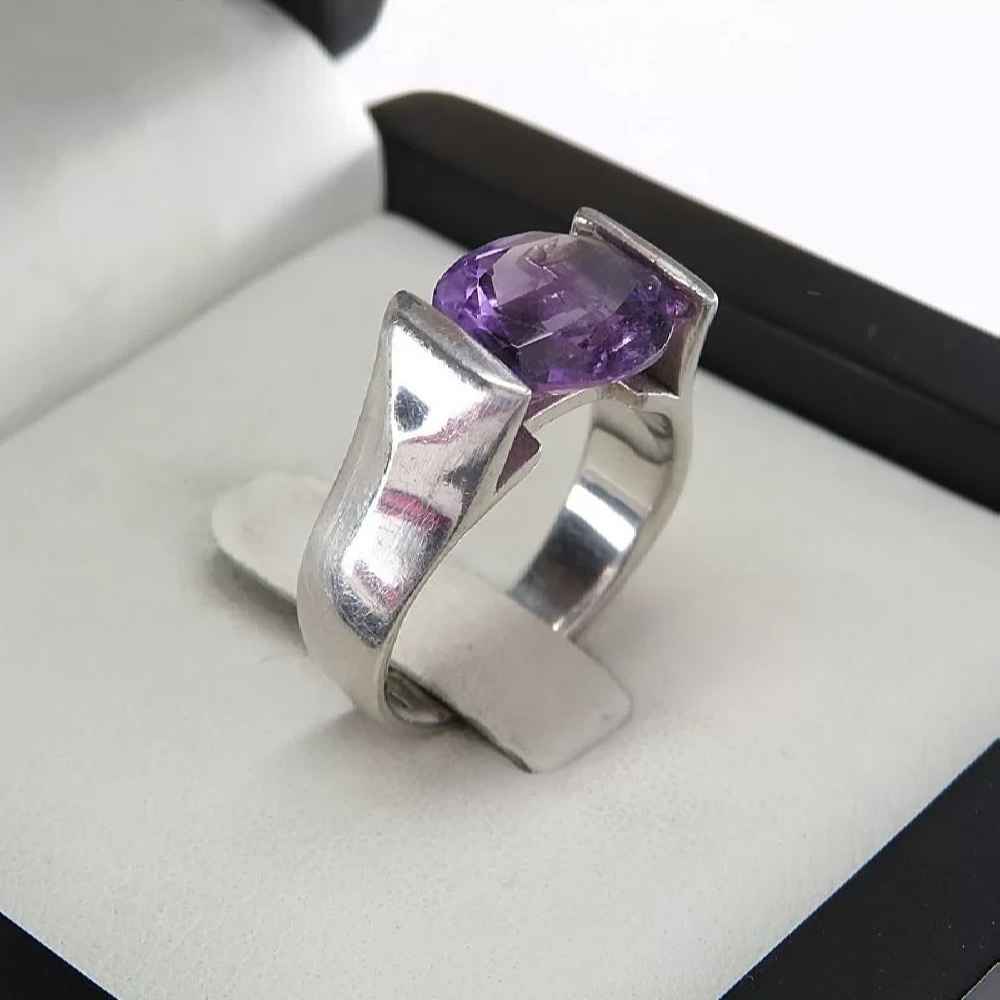 Price and Buy Purple Amethyst Silver Ring For Women Mahlagha