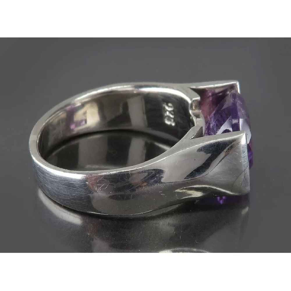 Price and Buy Purple Amethyst Silver Ring For Women Mahlagha - Image 3