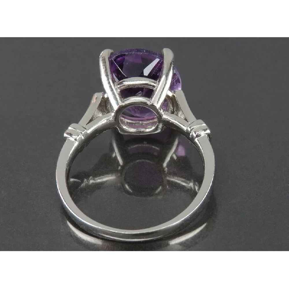 Price and Buy Purple Amethyst Silver Ring For Women Mahshid - Image 4